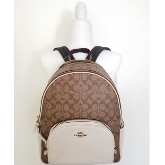 Coach Handbags - NWT-Coach Large Signature Canvas backpack